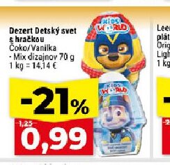 Dezert Detský svet & hračkou Čoko/Vanilka - Mix dizajnov