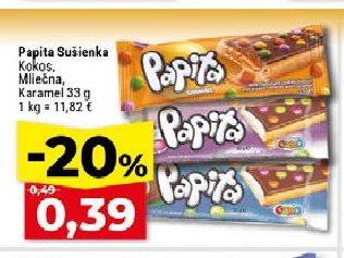 Papita Sušienka Kokos, Mliečna, Karamel