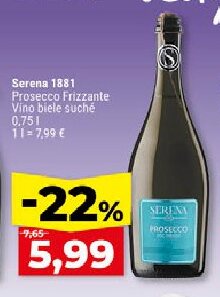 Serena 1881 Prosecco Frizzante Víno biele suché