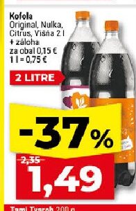 Kofola Original, Nulka, Citrus, Višňa