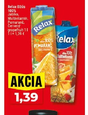 Relax Džús 100% Jablko, Multivitamin, Pomaranč, Červený grapefruit