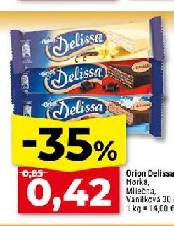 Orion Delissa Horká, Mliečna, Vanilková