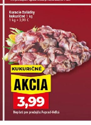 KUKURIČNÉ Kuracie žalúdky kukuričné