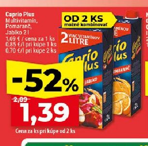 Caprio Plus Multivitamin, Pomaranč, Jablko
