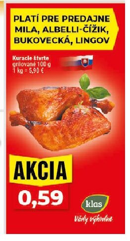 Kuracie štvrte grilované