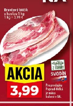 Bravčový bôčik s kostou