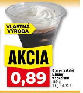 Staromestské Banány v čokoláde