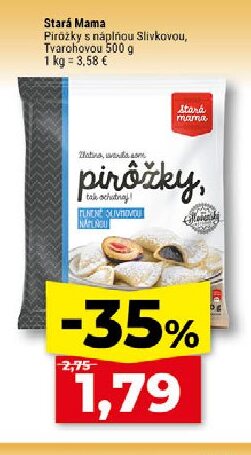 Stará Mama Pirôžky s náplňou Slivkovou, Tvarohovou