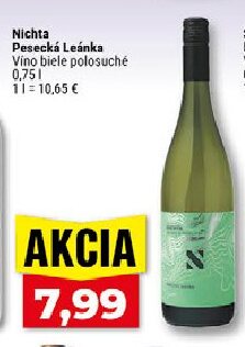 Nichta Pesecká Leánka Víno biele polosuché