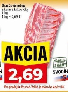 Bravčové rebro z karé a krkovičky