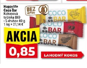 Happylife Coco Bar Kokosová tyčinka BIO