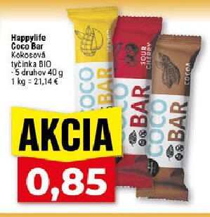 Happylife Coco Bar Kokosová tyčinka BIO