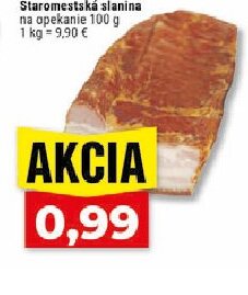 Staromestská slanina na opekanie