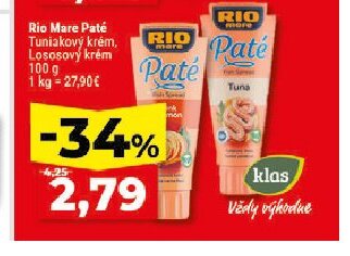 Rio Mare Paté Tuniakový krém, Lososový krém