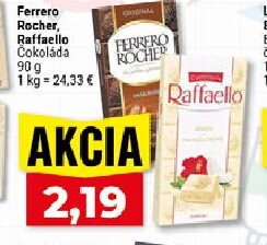 Ferrero Rocher, Raffaello Čokoláda