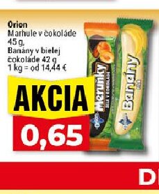 Orion Marhule v čokoláde, Banány v bielej čokolade