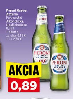 Peroni Nastro Azzurro Pivo svetlé Alkoholické, Nealkoholické