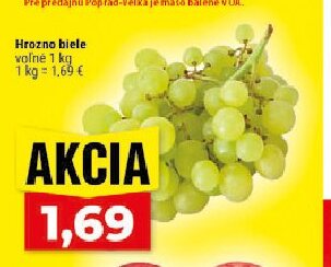 Hrozno biele voľné
