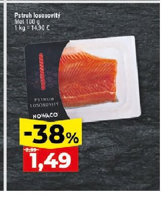 Pstruh lososovitý filet NOWACO