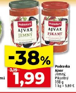 Podravka Ajvar Jemný, Pikantný