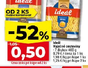 Ideál Vaječné cestoviny