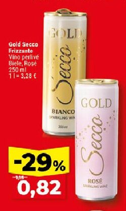Gold Secco Frizzante Víno perlivé Biele, Rosé