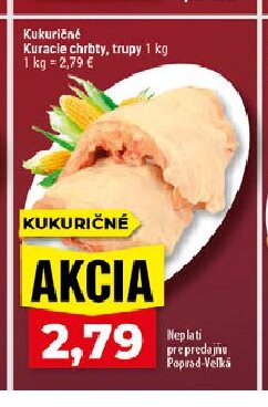 Kukuričné Kuracie chrbty, trupy