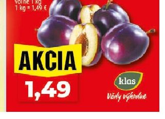 Slivky modré voľné