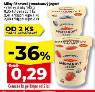 Milsy Bánovecký smotanový jogurt