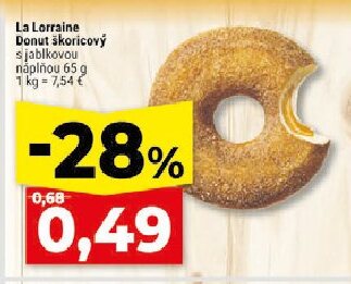La Lorraine Donut škoricový s jablkovou náplňou