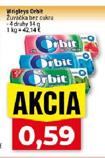 Wrigleys Orbit Žuvačka bez cukru