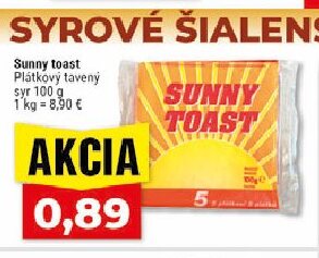 Sunny toast Plátkový tavený syr
