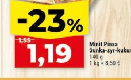 Minit Pinsa Šunka-syr-kukurica