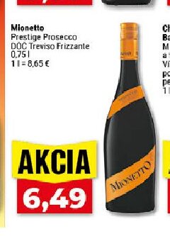 Mionetto Prestige Prosecco DOC Treviso Frizzante