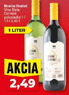 Movino Hradné Víno Biele, Červené polosladké
