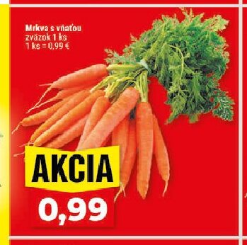 Mrkva s vňaťou zväzok