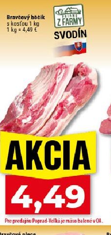 Bravčový bôčik s kosťou