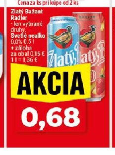 Zlatý Bažant Radler