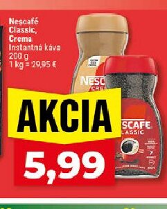 Nescafé Classic, Crema Instantná káva