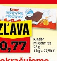 Kinder Mliečny rez