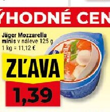Jäger Mozzarella minis v náleve