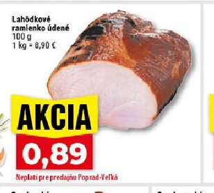 Lahôdkové ramienko údené