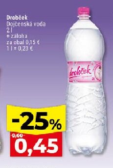 Drobček Dojčenská voda