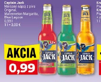 Captain Jack Miešaný nápoj z piva Original, Watermelon Margarita, Blue Lagoon