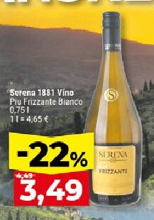 Serena 1881 Vino Piu Frizzante Bianco