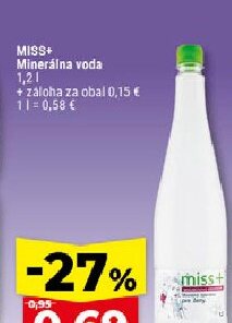 MISS+ Minerálna voda