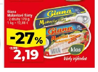 Giana Makrelové filety