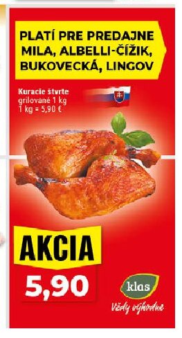 Kuracie štvrte grilované