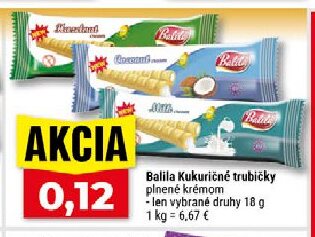 Balila Kukuričné trubičky plnené krémom