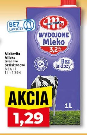 Mlekovita Mlieko trvanlivé bezlaktózové 3,2%